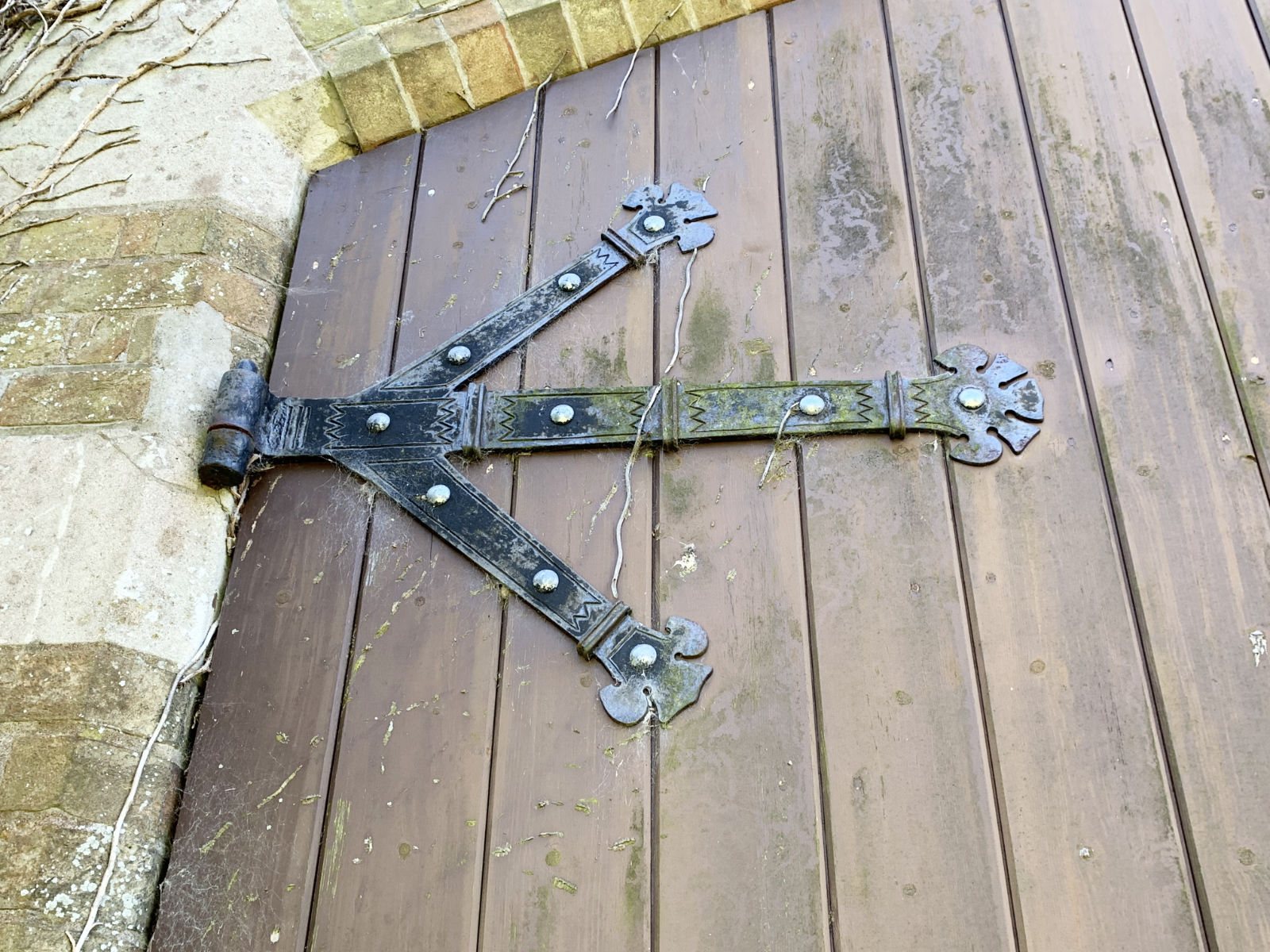 An original door hinge of the Henham Estate Coach House